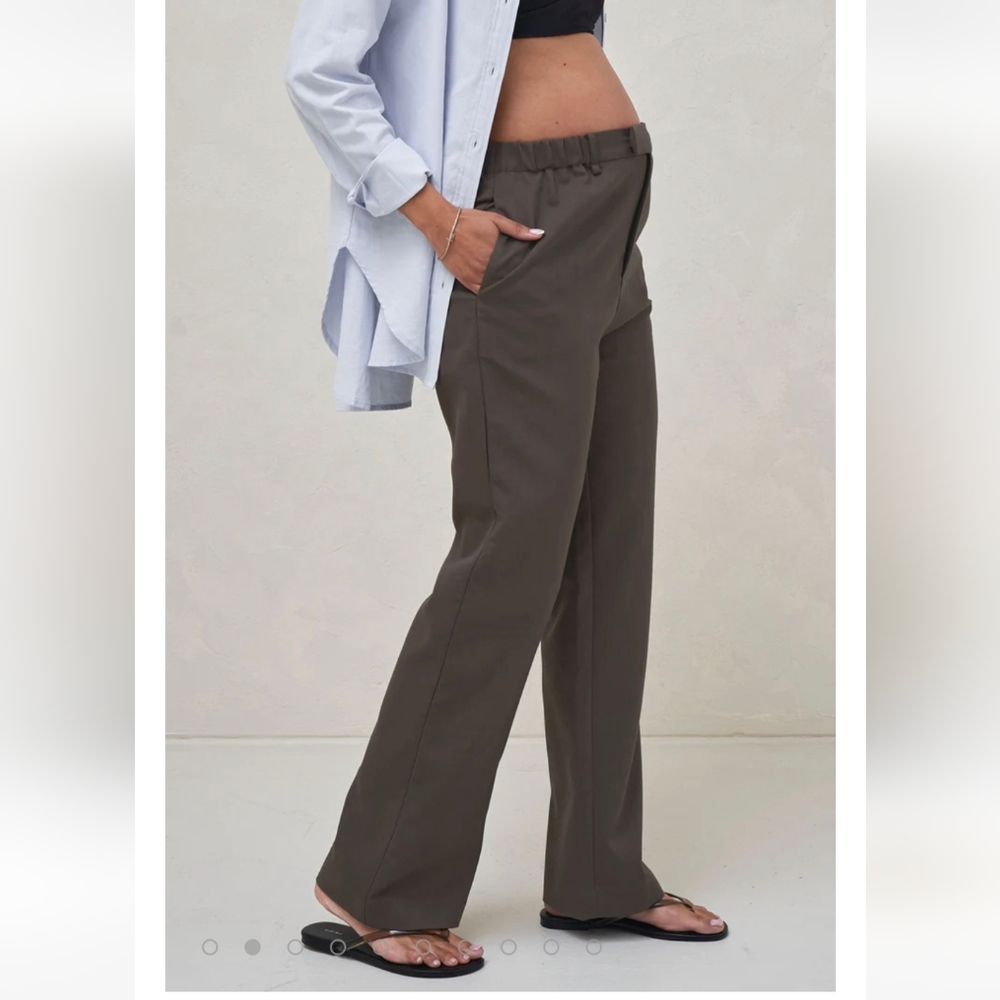 Elegant Wide Leg Brown Pants